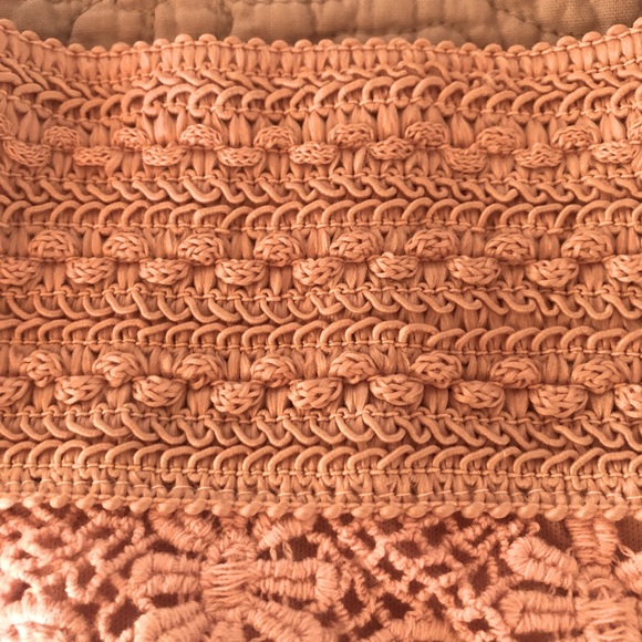 Jolt Dusty Pink Layered Crochet Skirt M - Picture 2 of 10